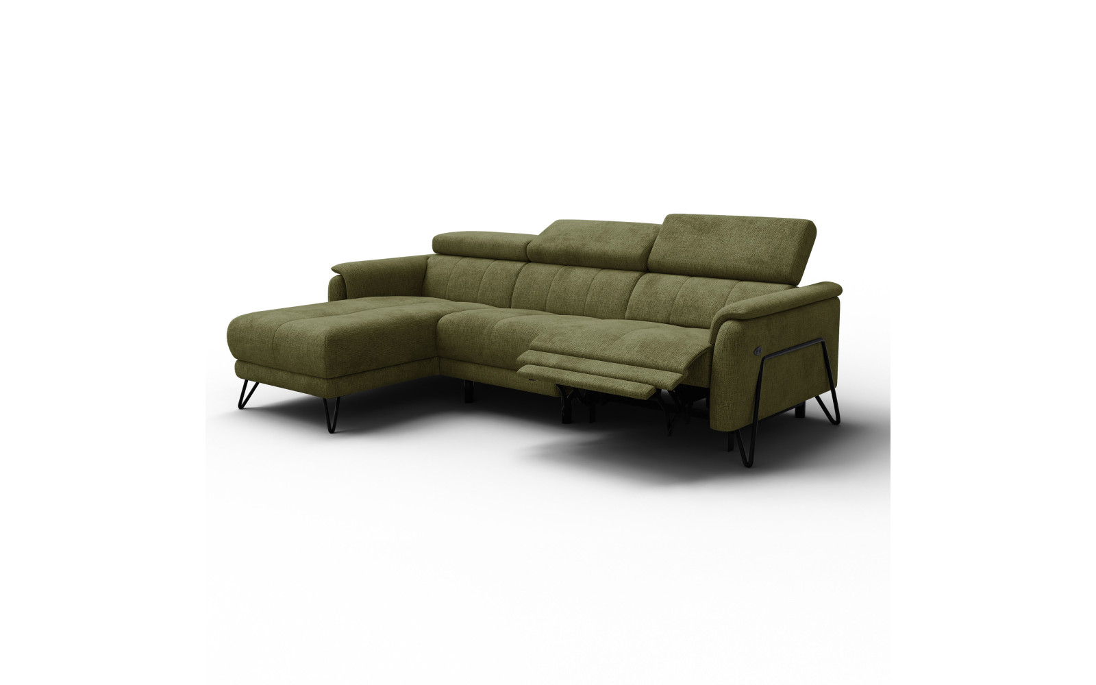 Ecksofa 4-Sitzer mit Relax RODEN, olive