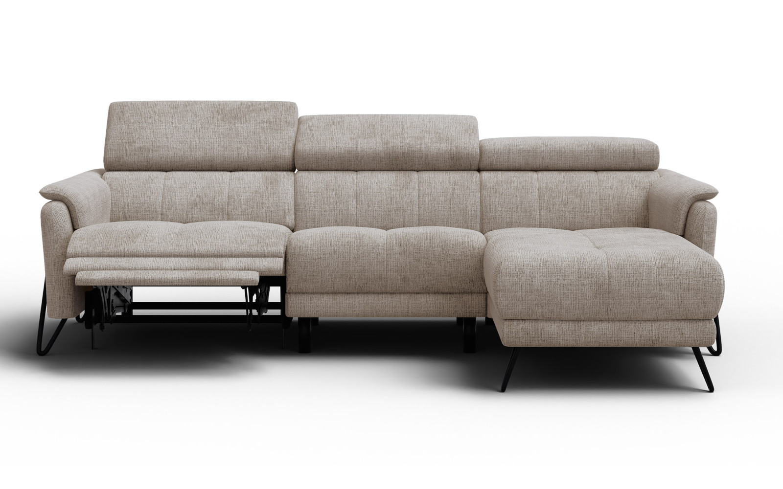 Ecksofa 4-Sitzer mit Relax RODEN, beige