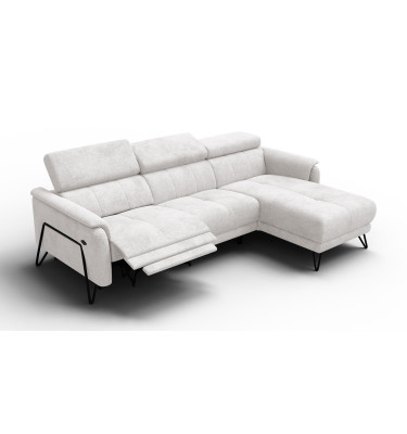 Ecksofa 4-Sitzer mit Relax RODEN, creme
