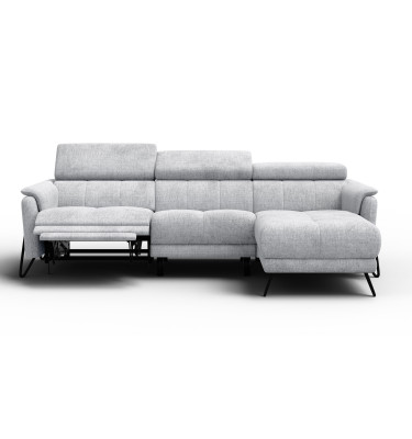 Ecksofa 4-Sitzer mit Relax RODEN, hellgrau