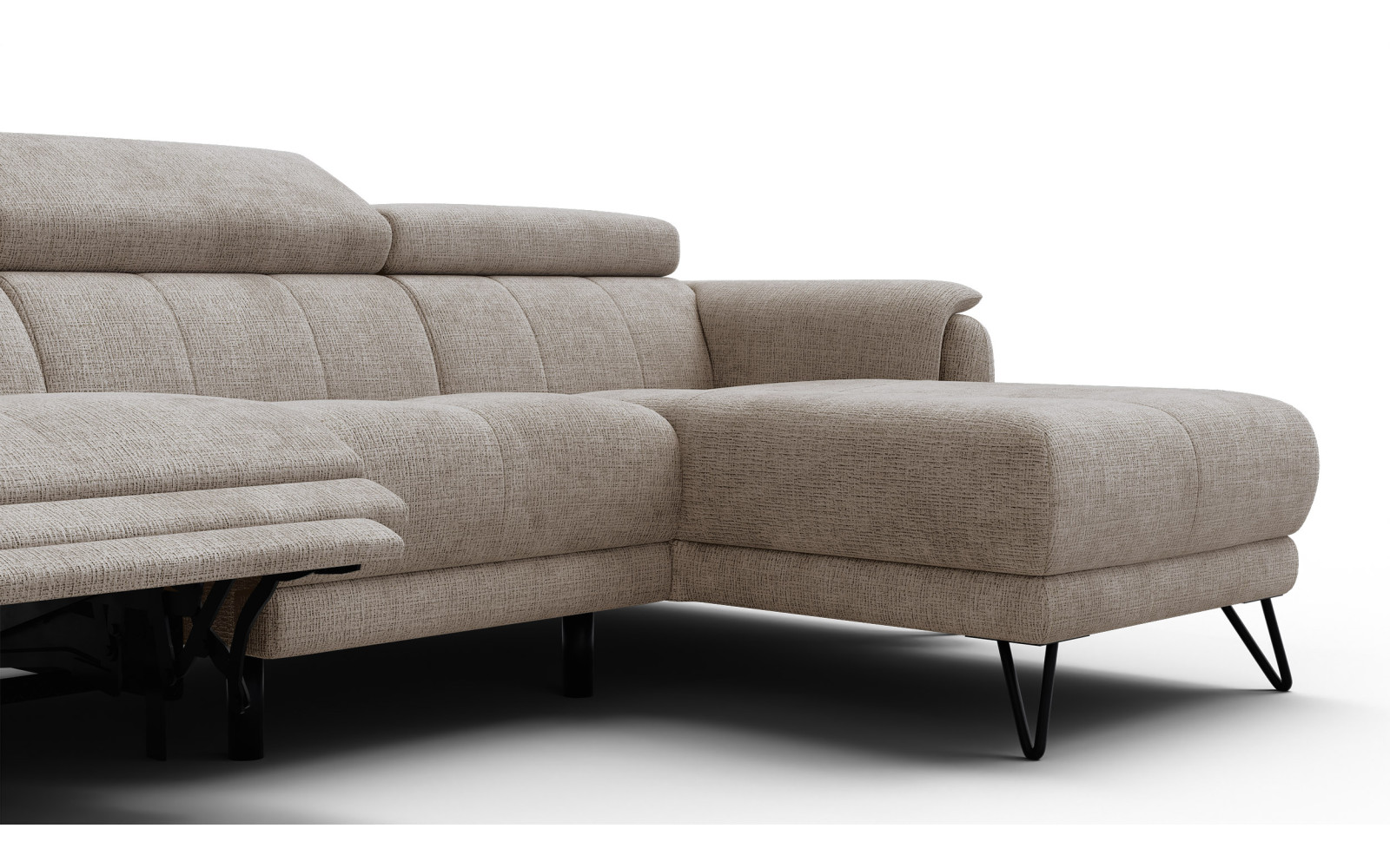 Ecksofa 4-Sitzer mit Relax RODEN, beige