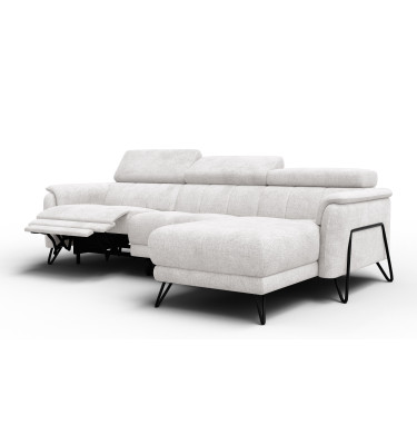 Ecksofa 4-Sitzer mit Relax RODEN, creme