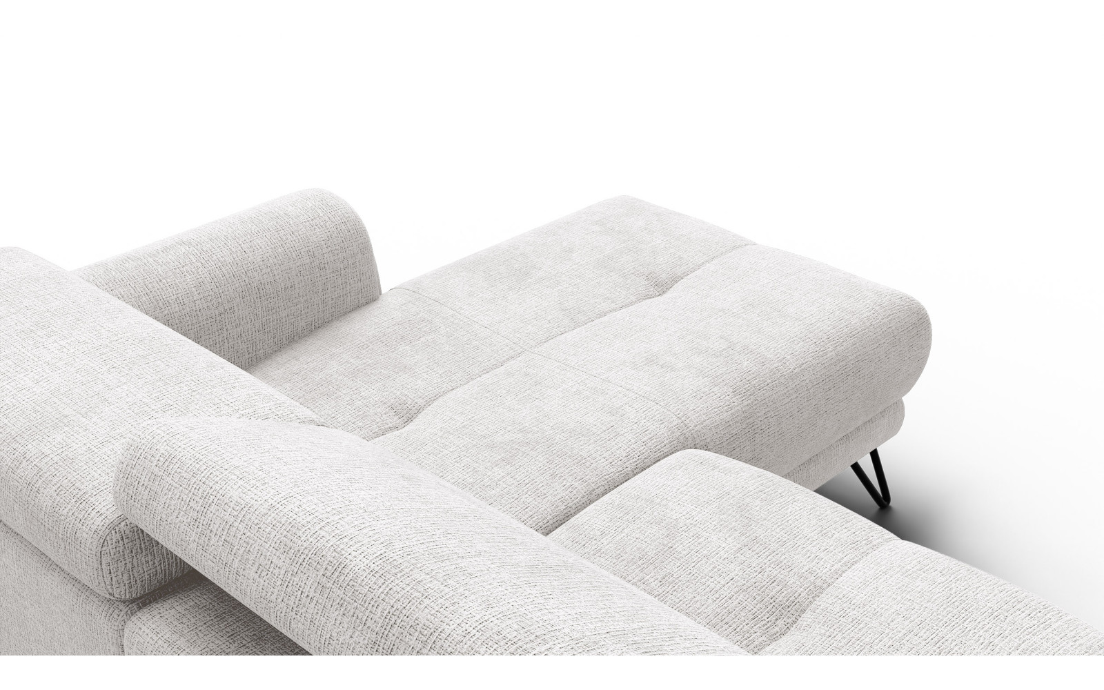 Ecksofa 4-Sitzer mit Relax RODEN, creme