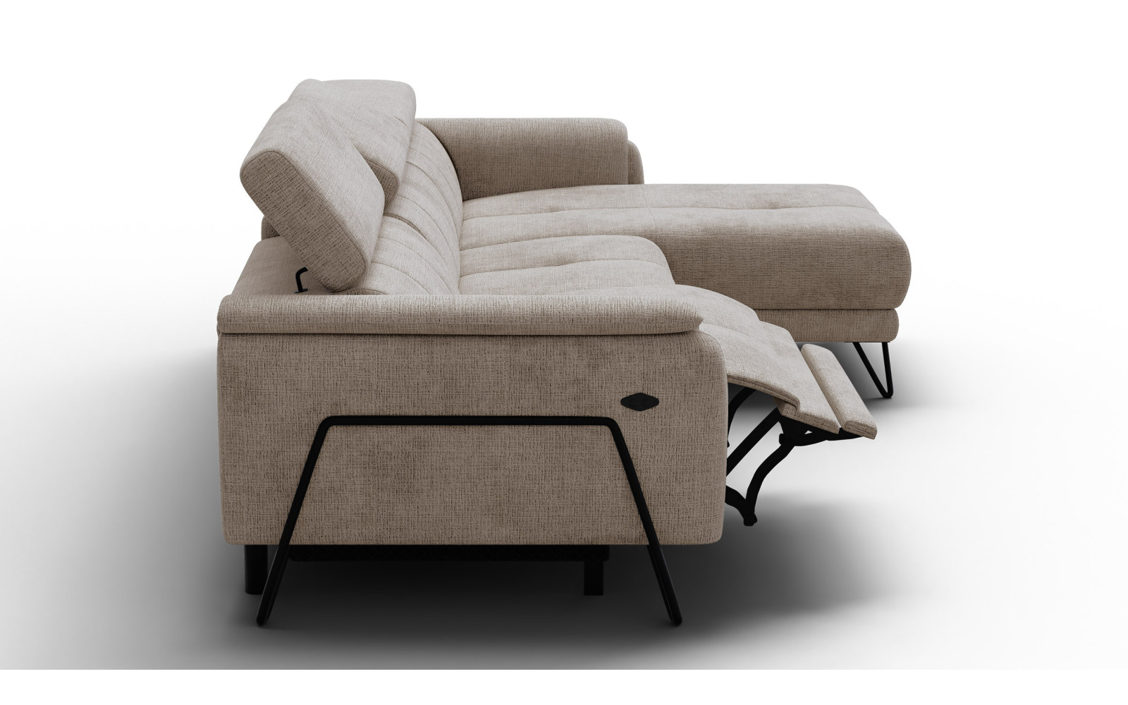 Ecksofa 4-Sitzer mit Relax RODEN, beige