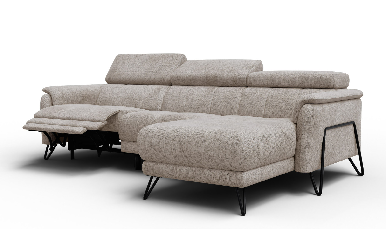 Ecksofa 4-Sitzer mit Relax RODEN, beige