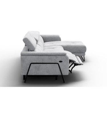 Ecksofa 4-Sitzer mit Relax RODEN, hellgrau