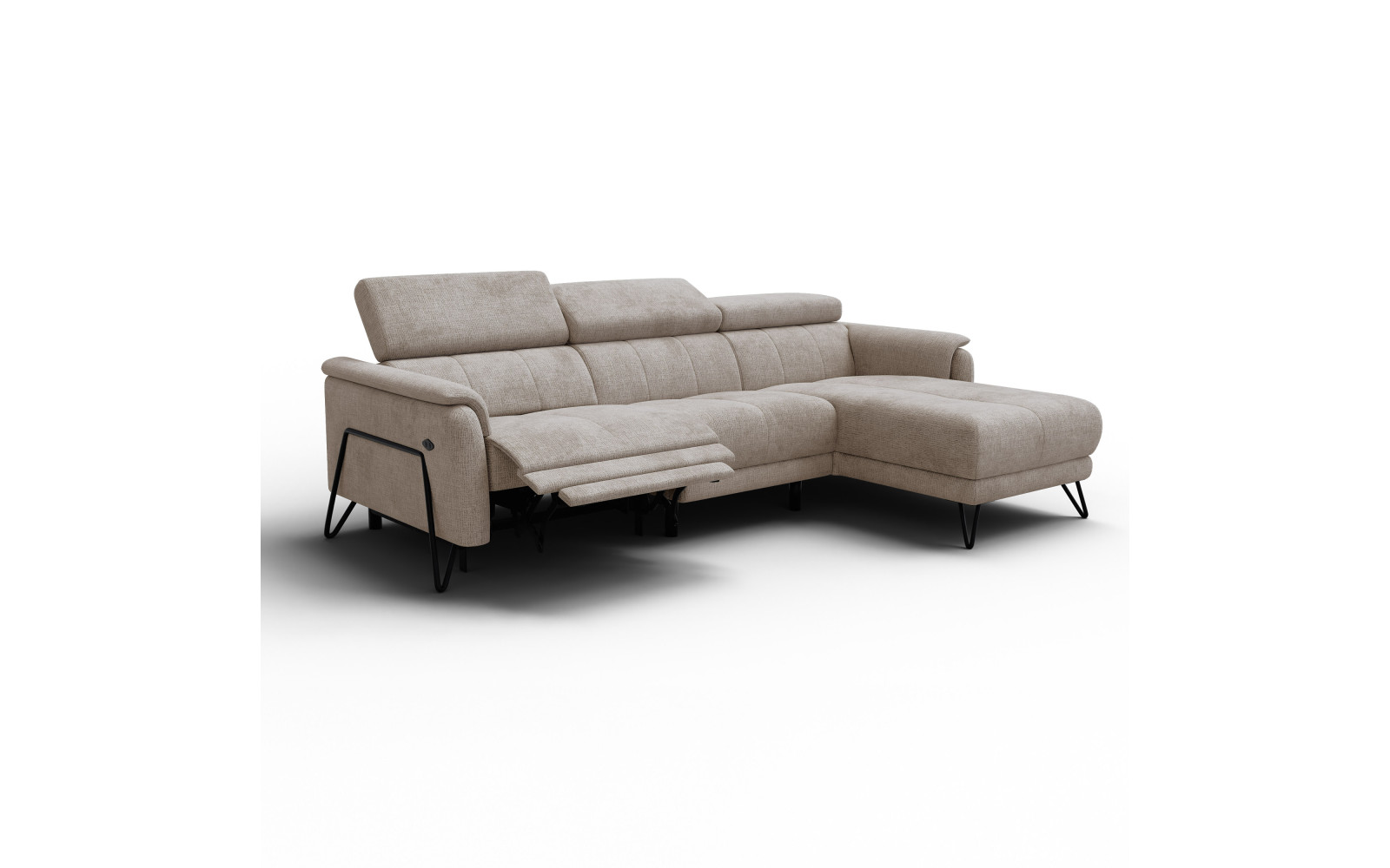 Ecksofa 4-Sitzer mit Relax RODEN, beige