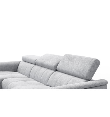 Ecksofa 4-Sitzer mit Relax RODEN, hellgrau