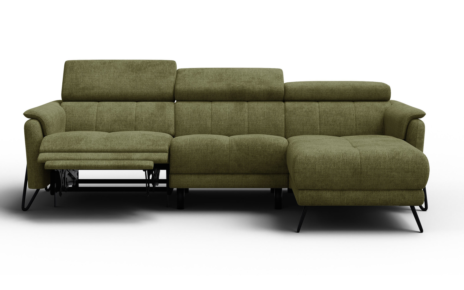 Ecksofa 4-Sitzer mit Relax RODEN, olive