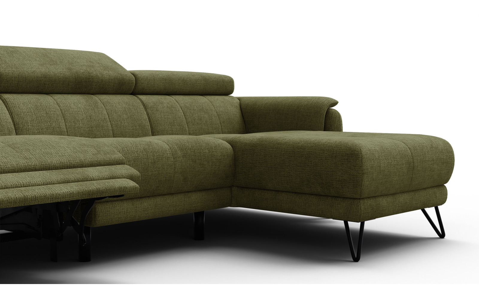 Ecksofa 4-Sitzer mit Relax RODEN, olive