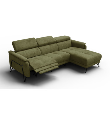 Ecksofa 4-Sitzer mit Relax RODEN, olive