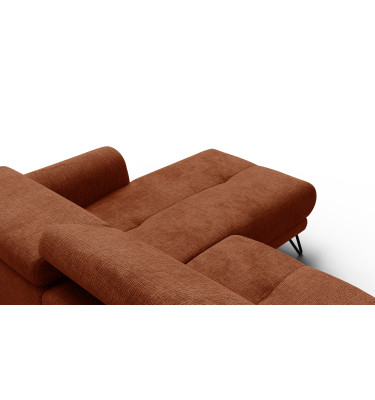 Ecksofa 4-Sitzer mit Relax RODEN, rostrot