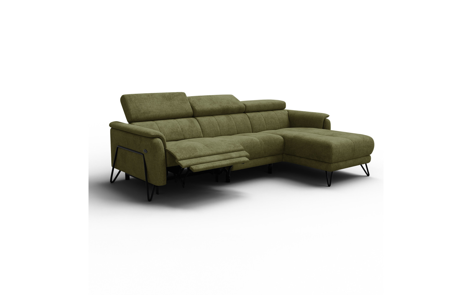 Ecksofa 4-Sitzer mit Relax RODEN, olive