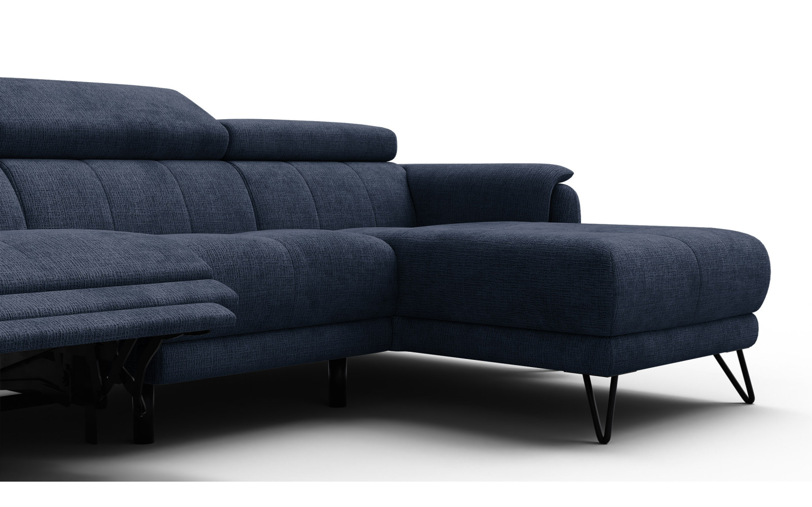 Ecksofa 4-Sitzer mit Relax RODEN, marineblau