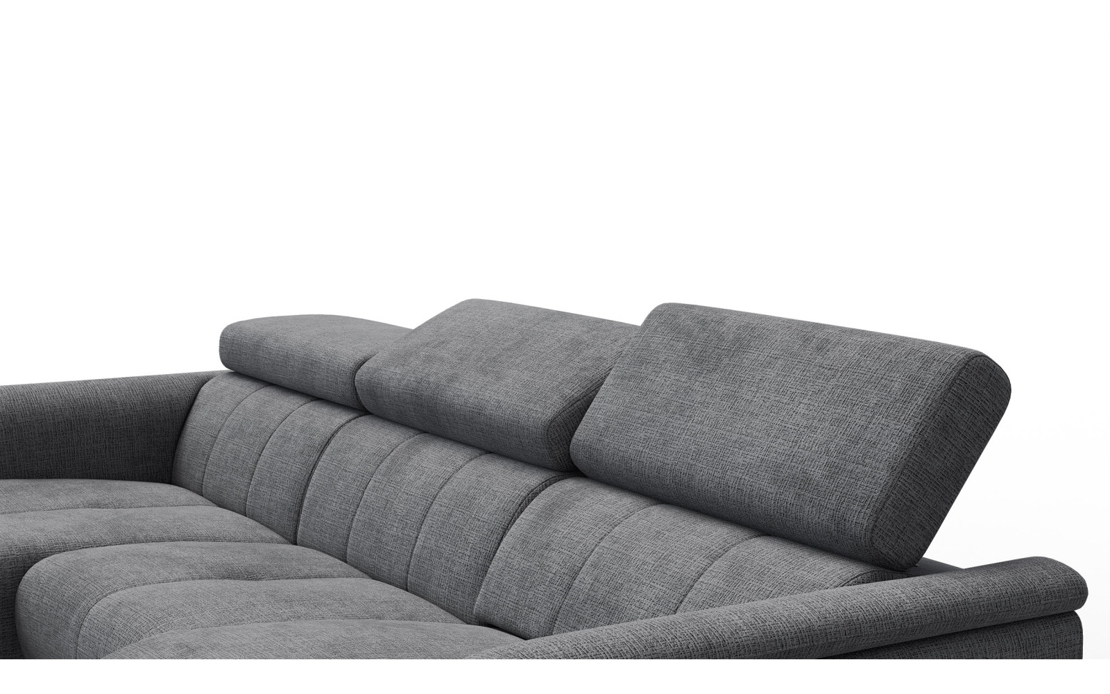Ecksofa 4-Sitzer mit Relax RODEN, dunkelgrau