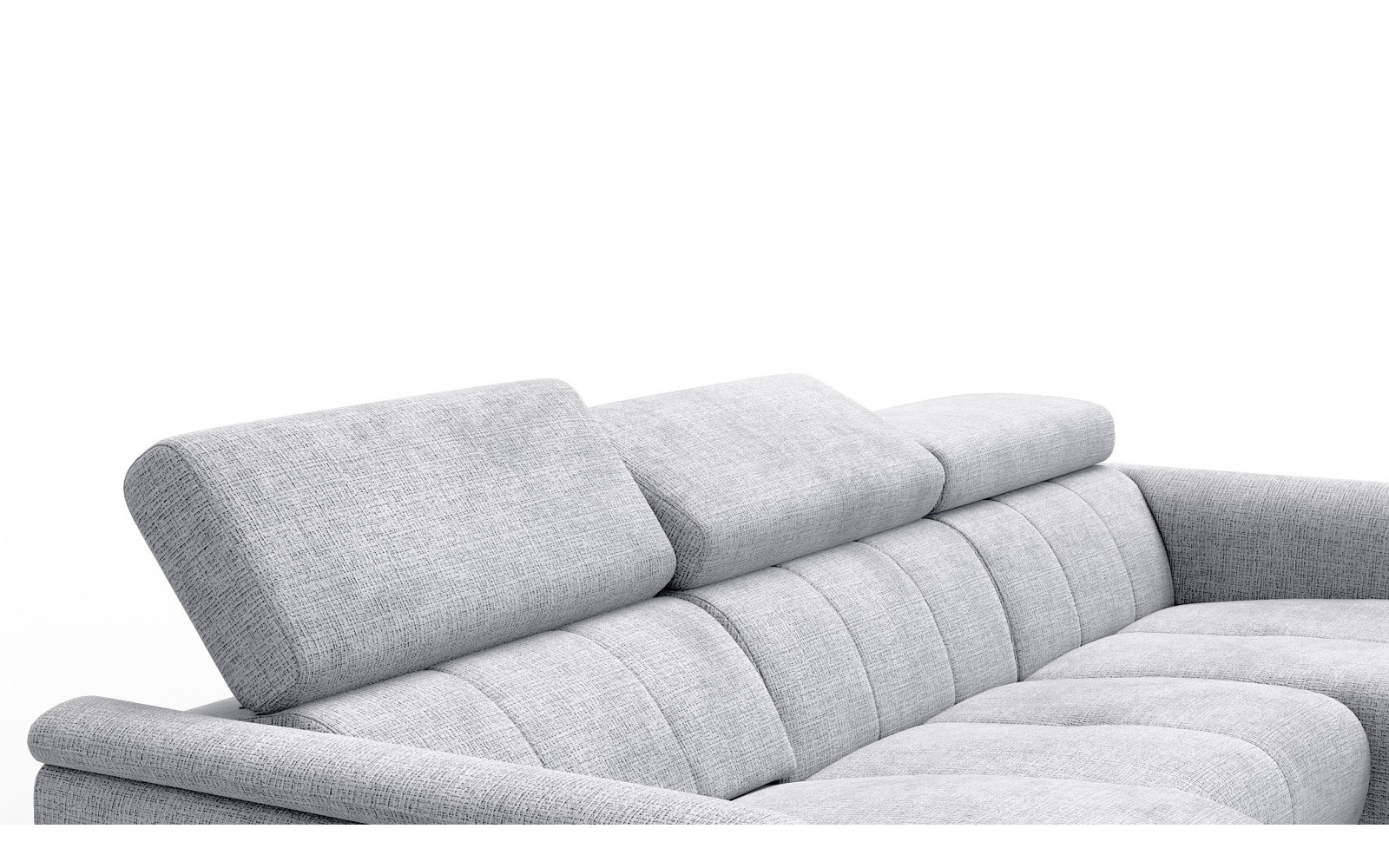 Ecksofa 4-Sitzer mit Relax RODEN, hellgrau