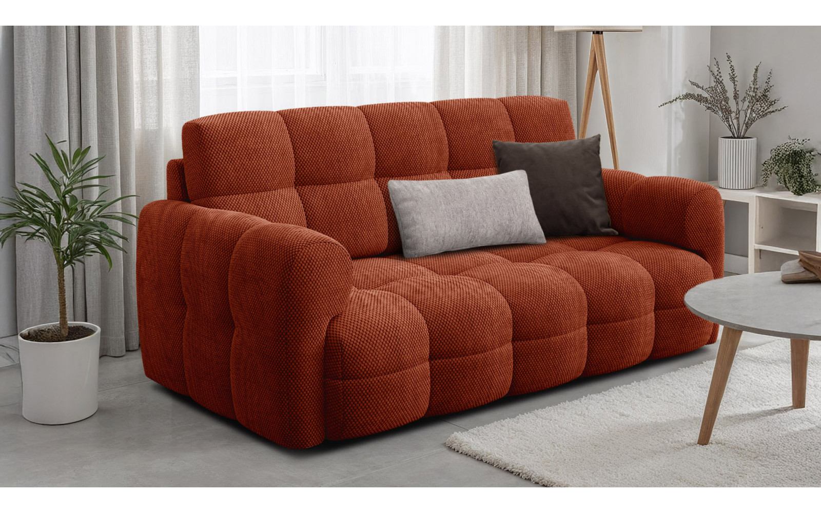 Sofa 2,5-Sitzer MELLOW, dunkelorange