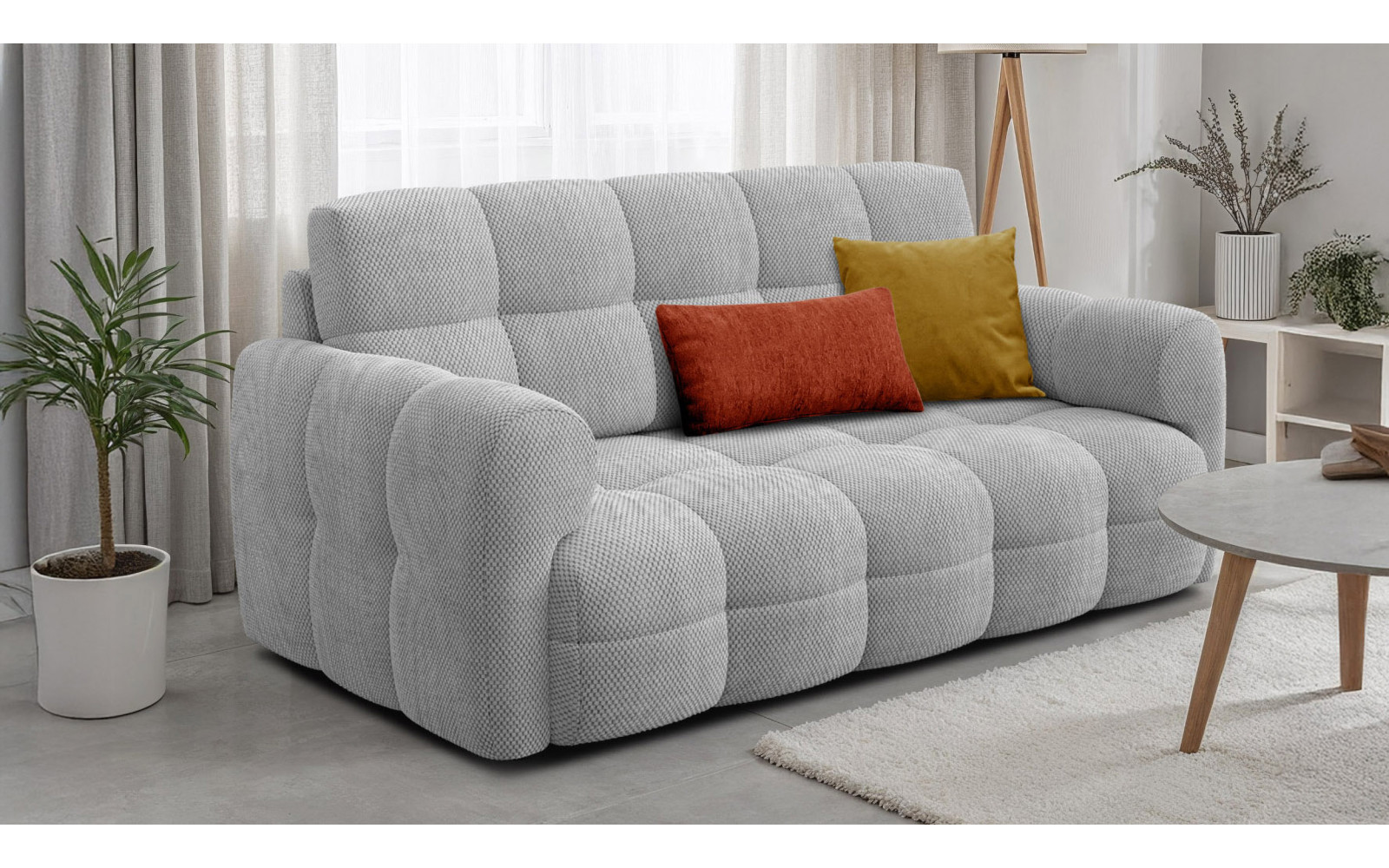 Sofa 2,5-Sitzer MELLOW, hellgrau