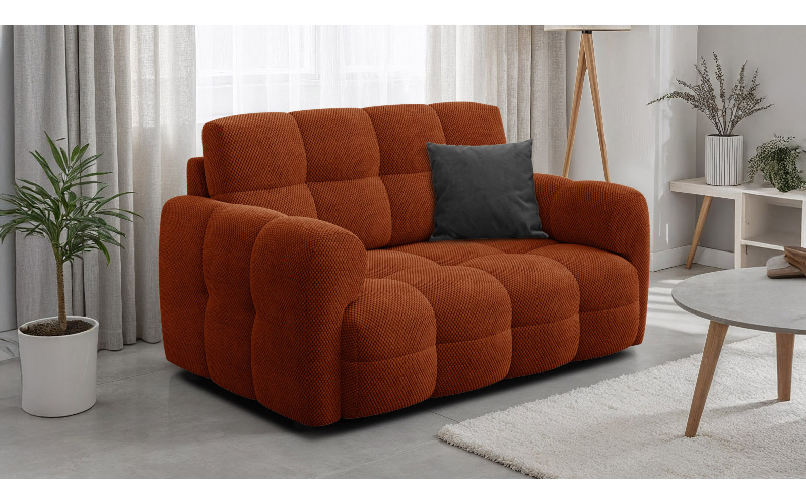 Sofa 2-Sitzer MELLOW, dunkelorange
