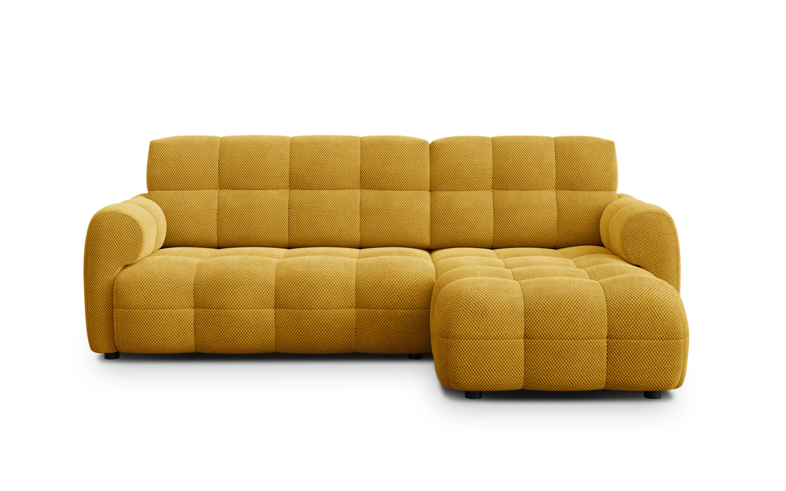 Ecksofa 3-Sitzer rechts MELLOW, safran