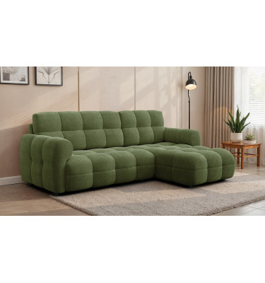 Ecksofa 3-Sitzer rechts MELLOW, olive