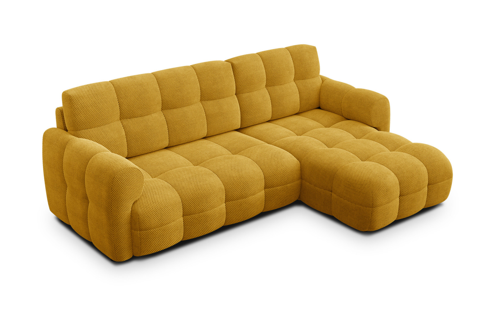 Ecksofa 3-Sitzer rechts MELLOW, safran