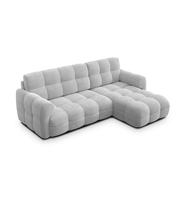 Ecksofa 3-Sitzer rechts MELLOW, hellgrau