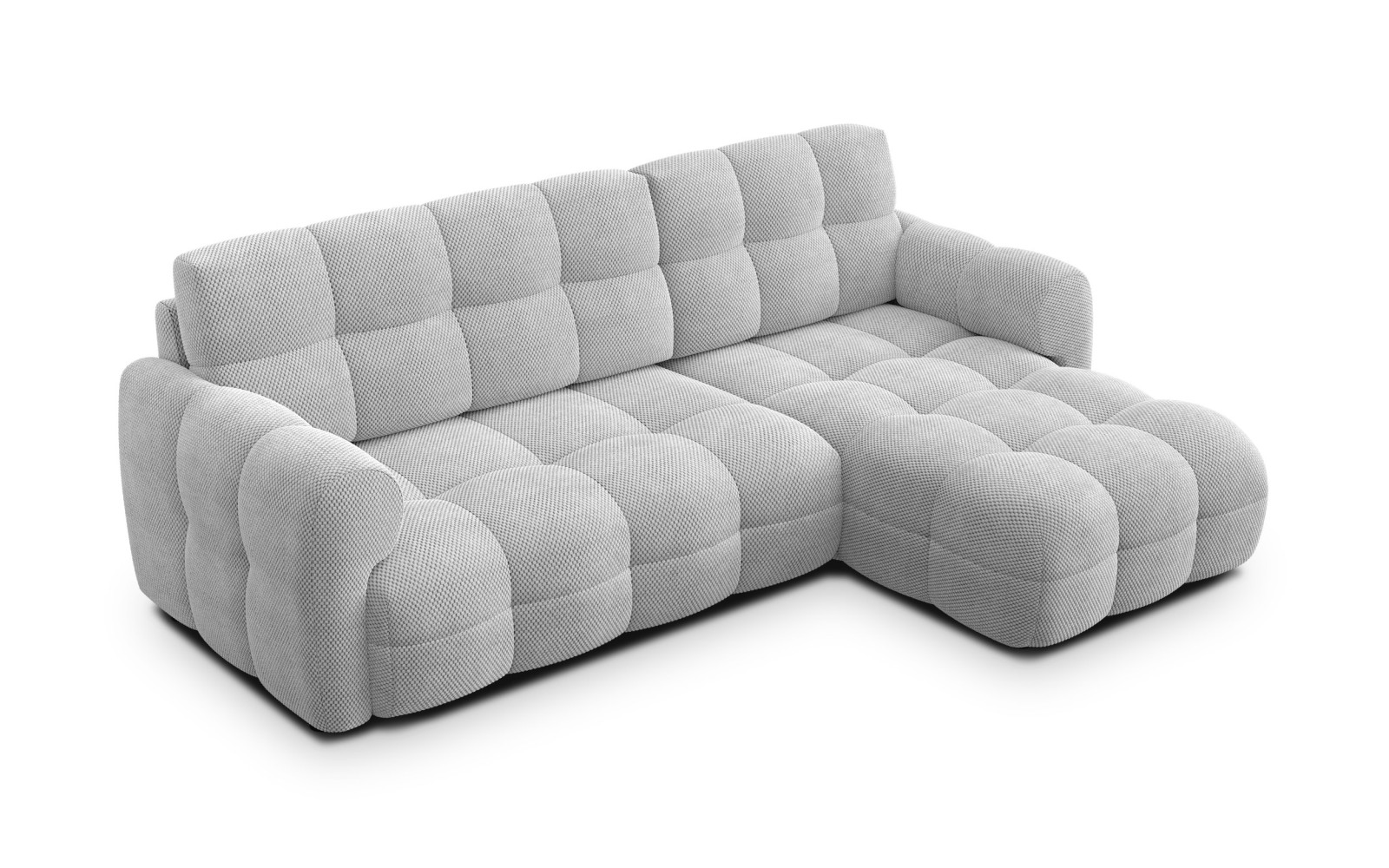 Ecksofa 3-Sitzer rechts MELLOW, hellgrau