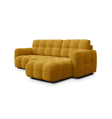 Ecksofa 3-Sitzer rechts MELLOW, safran