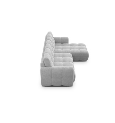 Ecksofa 3-Sitzer rechts MELLOW, hellgrau