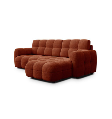 Ecksofa 3-Sitzer rechts MELLOW, dunkelorange