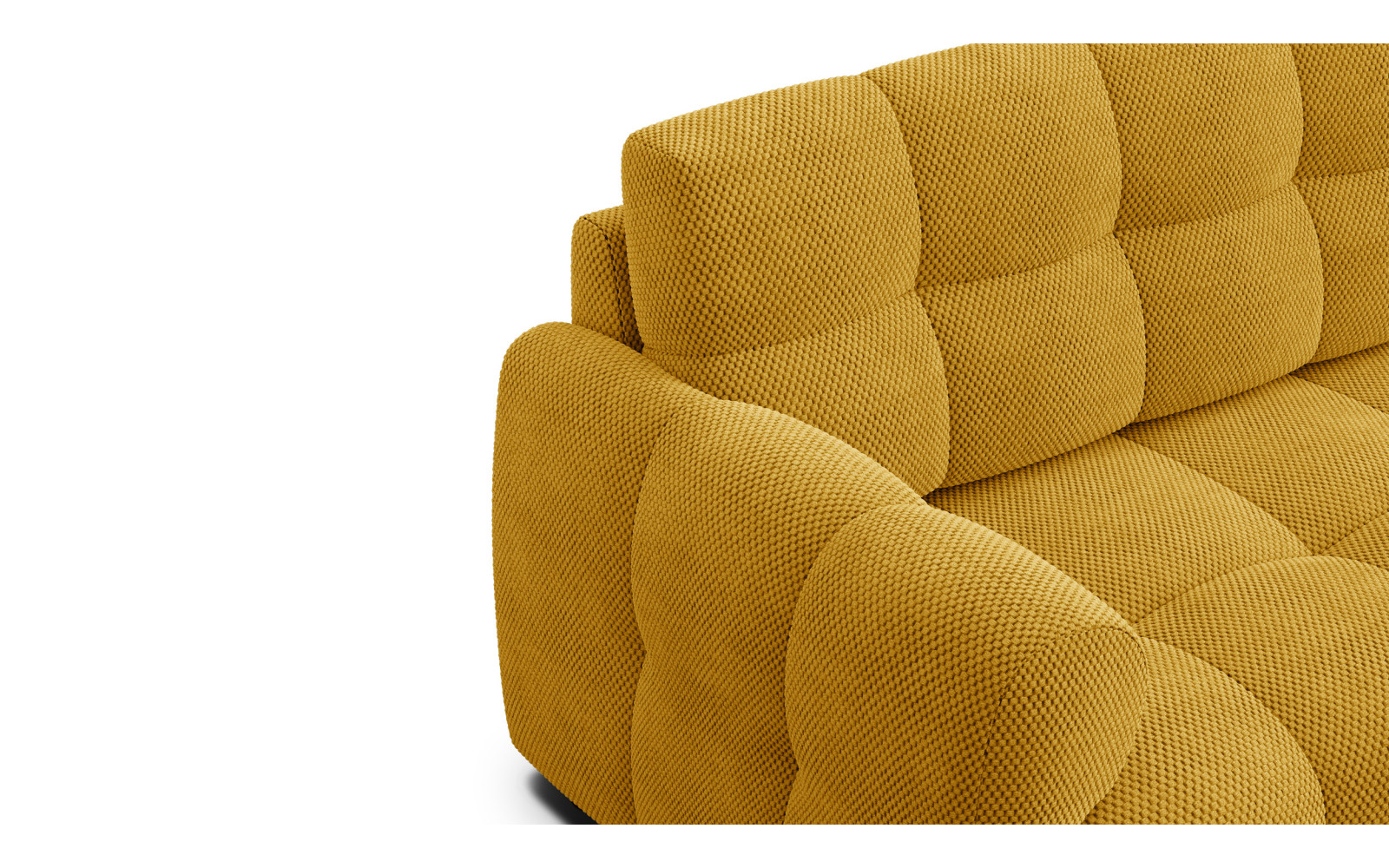 Ecksofa 3-Sitzer rechts MELLOW, safran