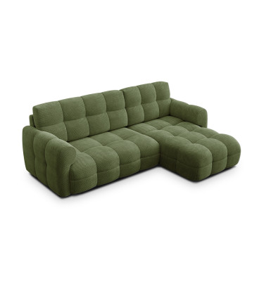 Ecksofa 3-Sitzer rechts MELLOW, olive