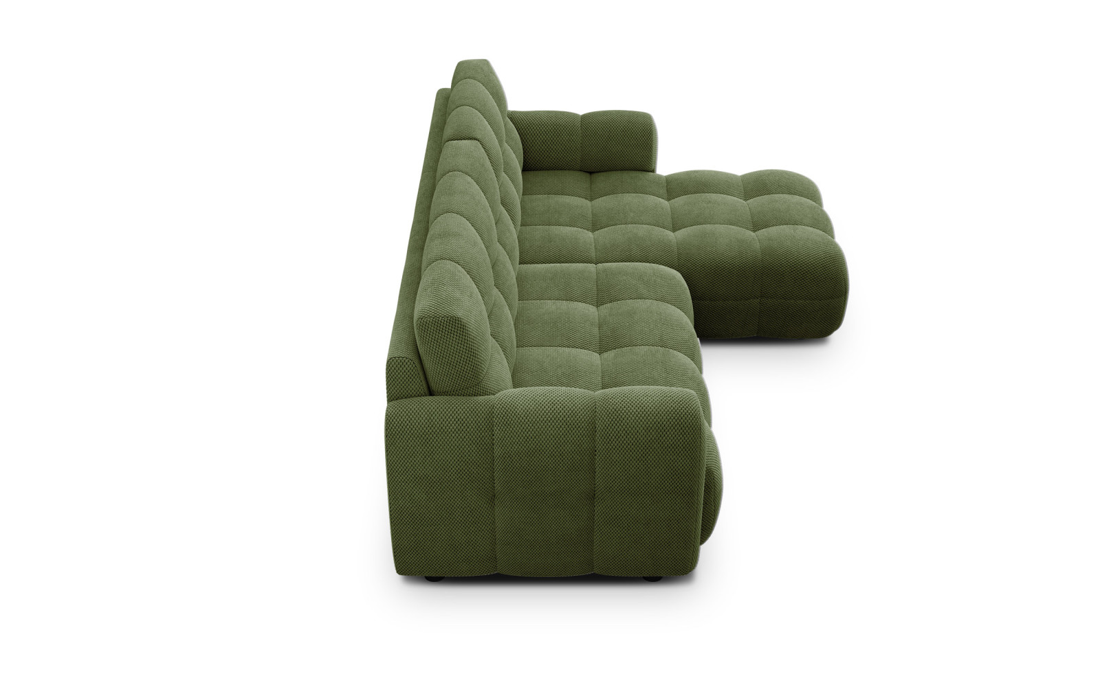 Ecksofa 3-Sitzer rechts MELLOW, olive