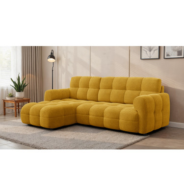 Ecksofa 3-Sitzer links MELLOW, safran