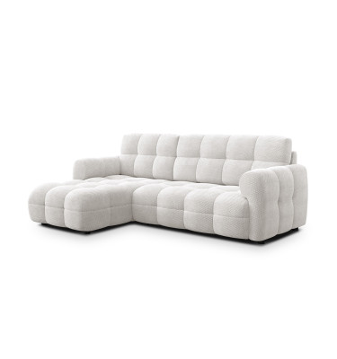 Ecksofa 3-Sitzer links MELLOW, creme