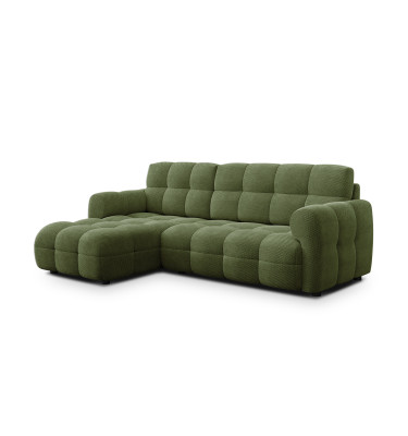 Ecksofa 3-Sitzer links MELLOW, olive