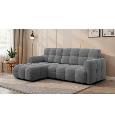 Ecksofa 3-Sitzer links MELLOW, grau