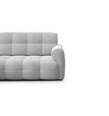 Ecksofa 3-Sitzer links MELLOW, hellgrau