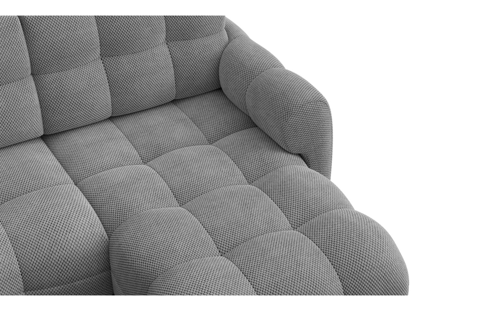 Ecksofa 3-Sitzer rechts MELLOW, grau