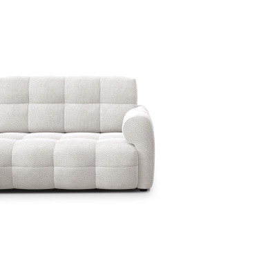 Ecksofa 3-Sitzer links MELLOW, creme