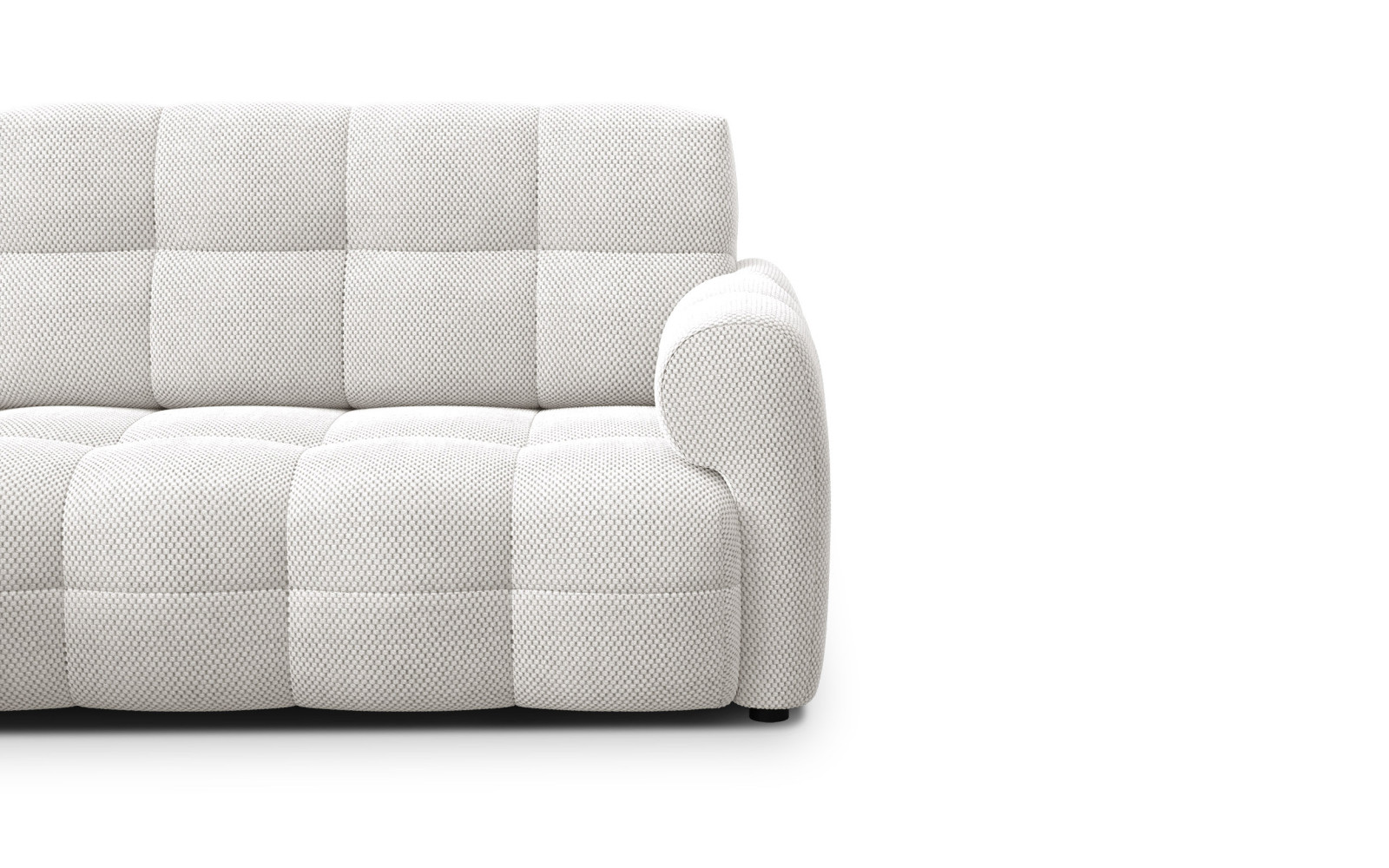 Ecksofa 3-Sitzer links MELLOW, creme