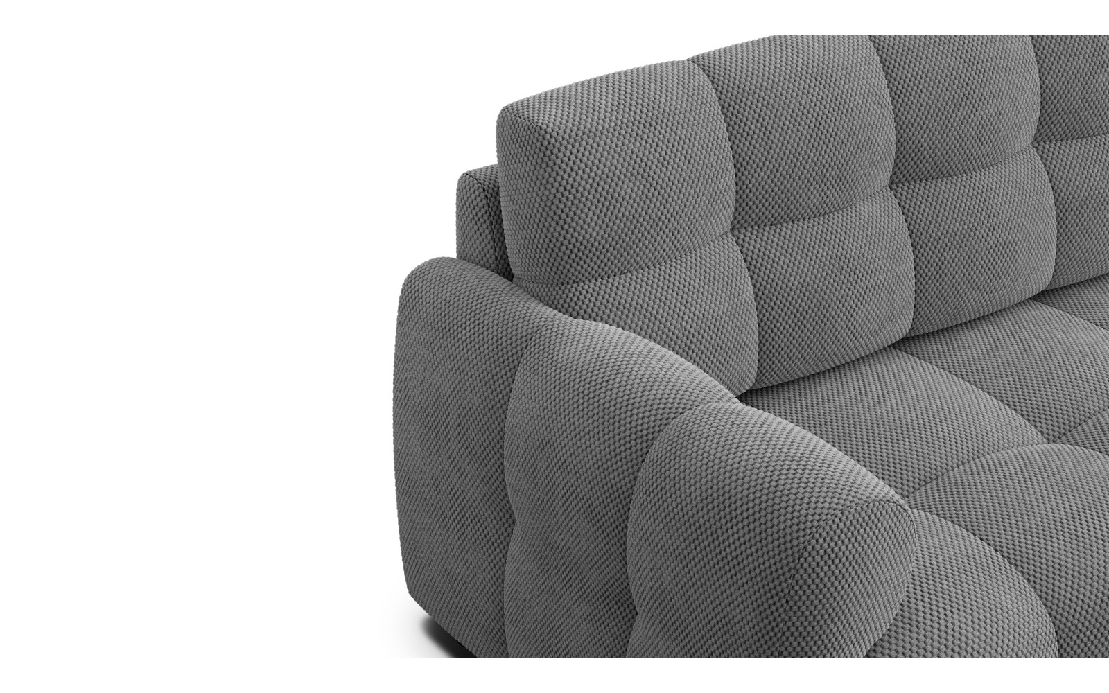 Ecksofa 3-Sitzer rechts MELLOW, grau