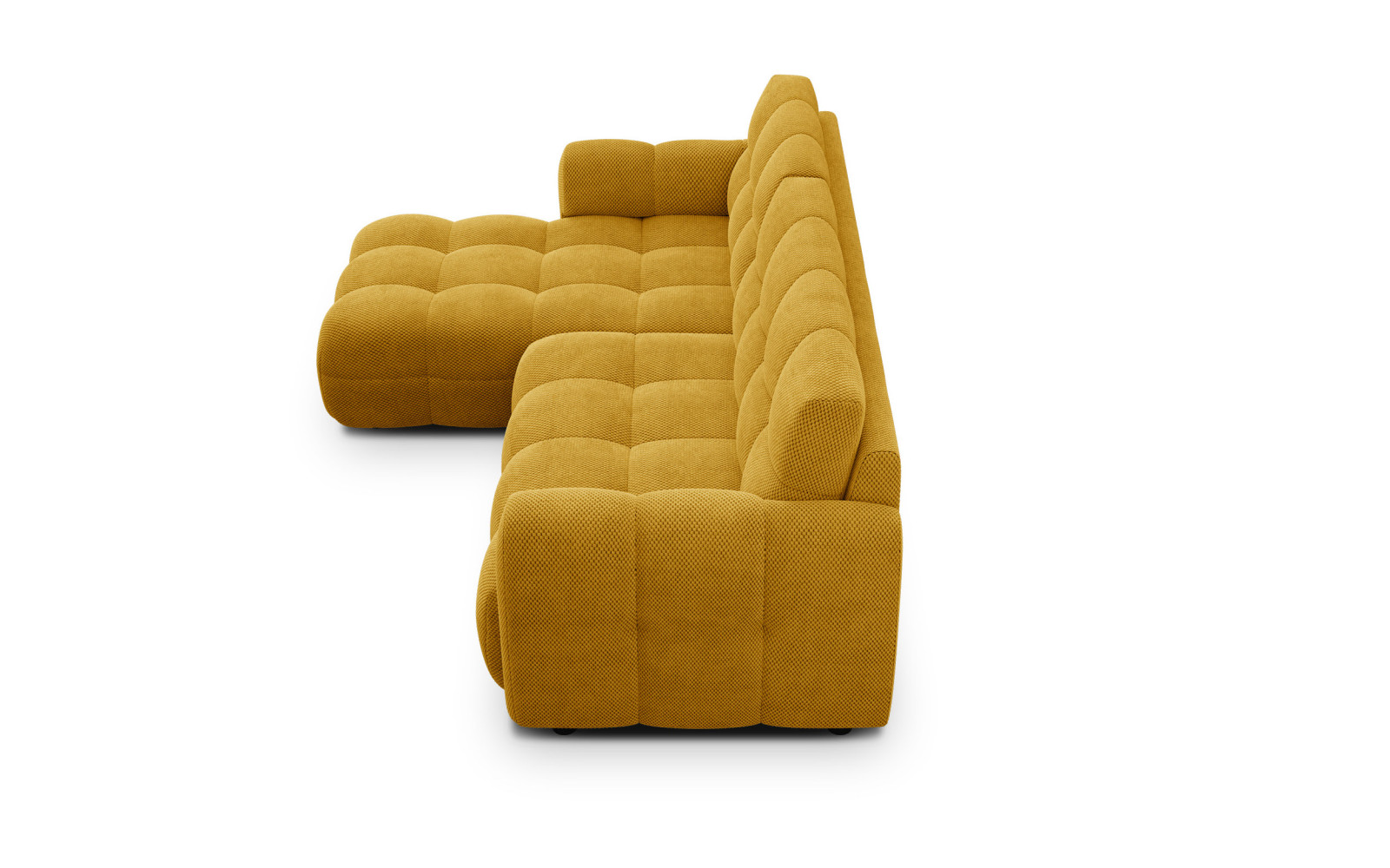 Ecksofa 3-Sitzer links MELLOW, safran
