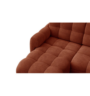 Ecksofa 3-Sitzer links MELLOW, dunkelorange