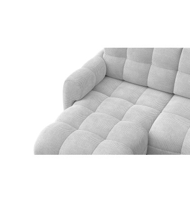 Ecksofa 3-Sitzer links MELLOW, hellgrau