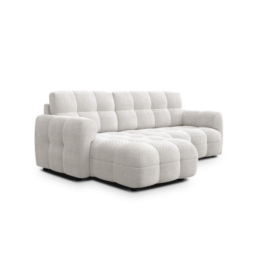 Ecksofa 3-Sitzer links MELLOW, creme