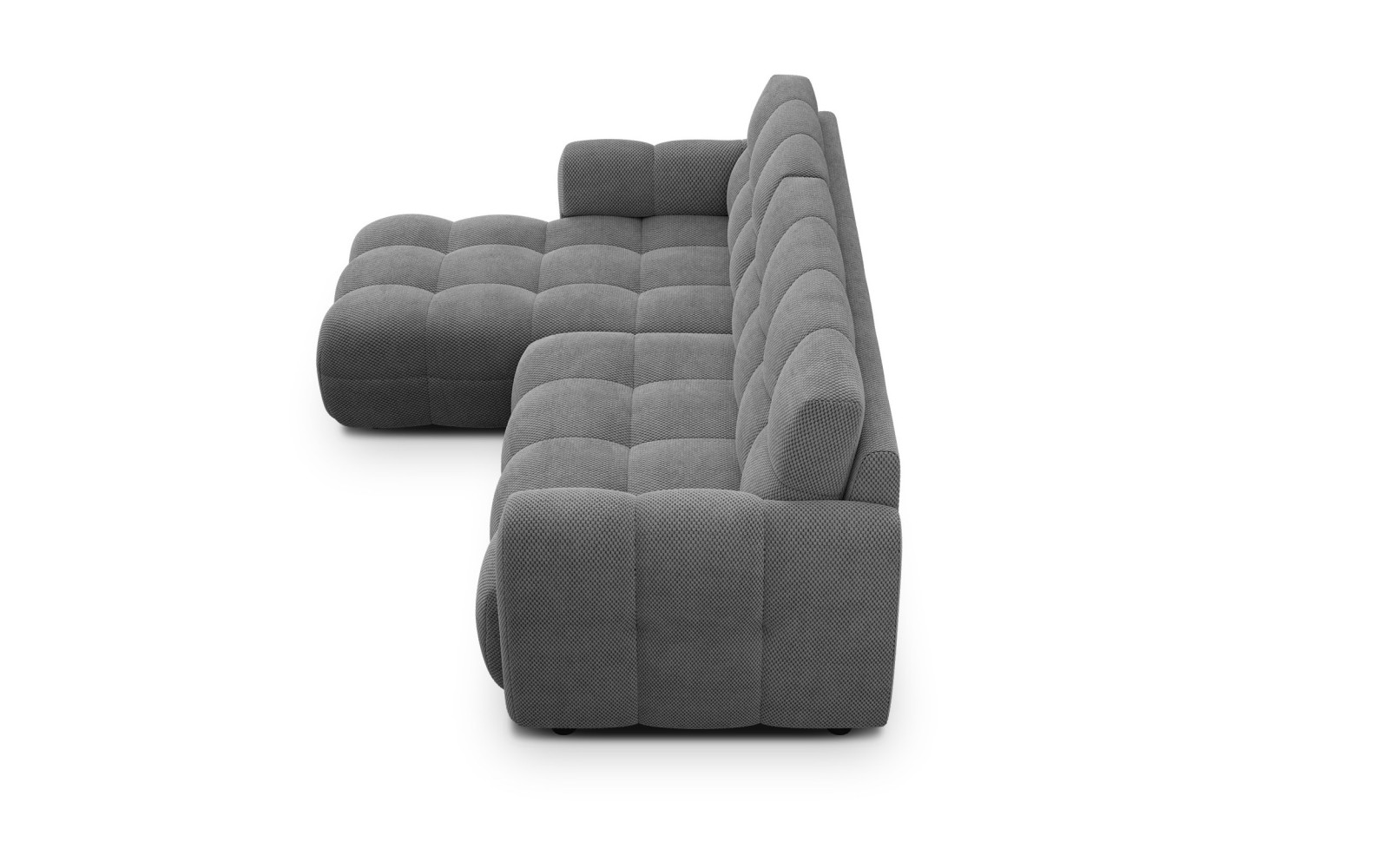 Ecksofa 3-Sitzer links MELLOW, grau