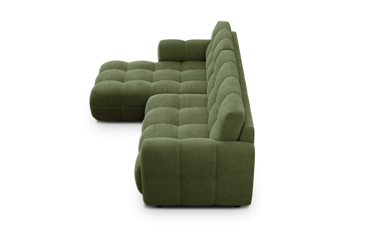 Ecksofa 3-Sitzer links MELLOW, olive