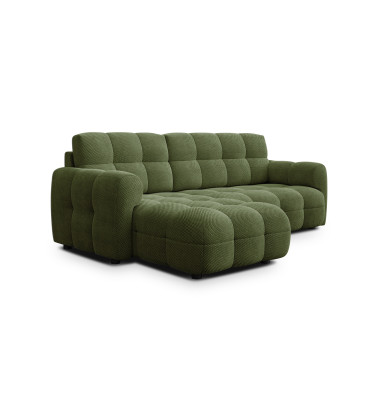 Ecksofa 3-Sitzer links MELLOW, olive